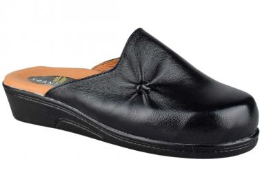 Παντόφλες γυναικείες | Δερμάτινες | Υφαντίδης | 110435 | Μαύρο - Υφαντίδης - 